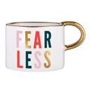 Fearless Mug, Tray and Spoon Set | Giftable Ceramic Drinkware Coffee Tea Cup Set Giftable Mug and Tray Tea Set with Spoon | Ceramic Drinkware Set | Gift for Coffee Tea Lover