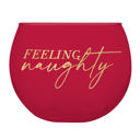 Feeling Naughty/Feeling Nice Roly Poly Glass in Tinted Red and Green | Holiday Drinkware 13oz Cute Round Wine Glasses in 11 Styles - Feast Mode, Feelin Frosty, Grateful - Christmas, Winter, Holiday Themes