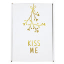 Kiss Me Mistletoe Holiday Kitchen Tea Towel | 20" x 29" Flour Sack Towel in Gift Box Cute Dish Towels in Gift Boxes | Housewarming Giftable Kitchen Linen Tea Hand Towels 