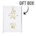 Kiss Me Mistletoe Holiday Kitchen Tea Towel | 20" x 29" Flour Sack Towel in Gift Box Cute Dish Towels in Gift Boxes | Housewarming Giftable Kitchen Linen Tea Hand Towels 