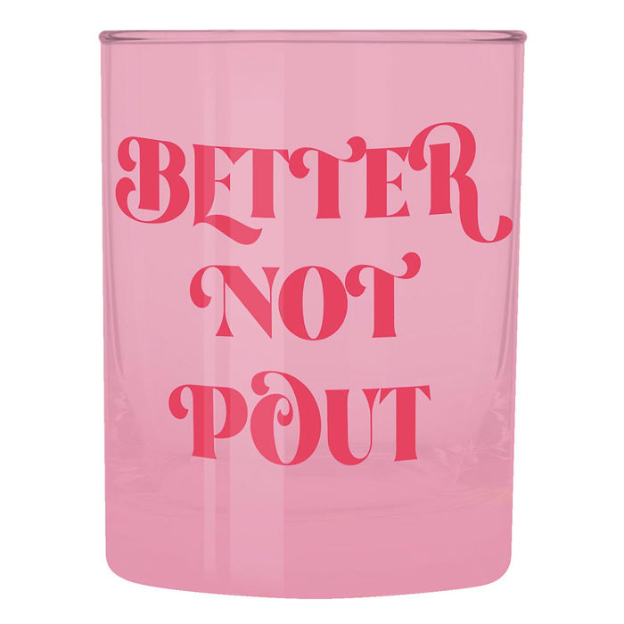 Double Old Fashioned Party Glasses - Hip Hip Hooray, Cheers to You, Better Not Pout 