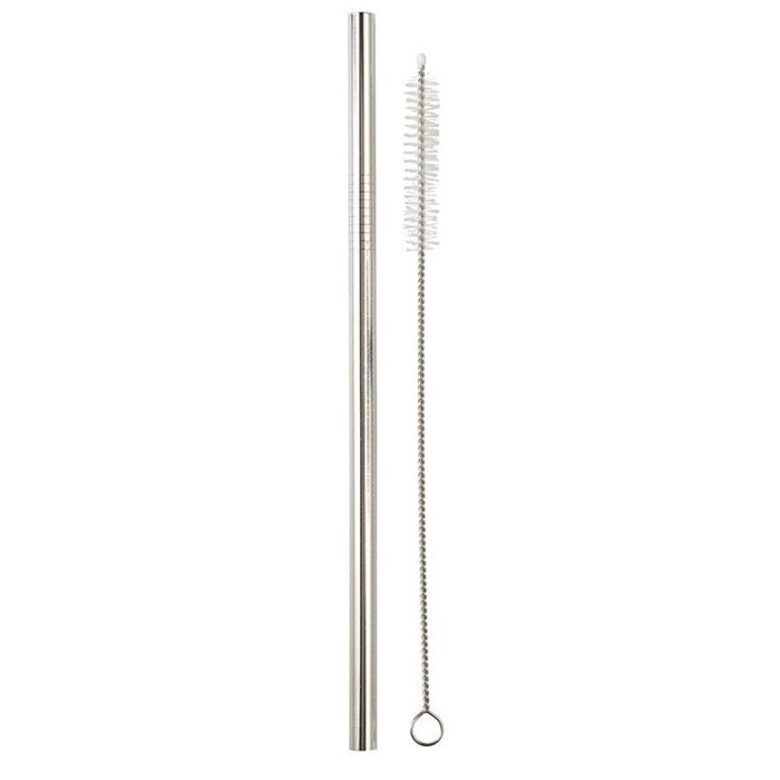 Stainless Steel Straw And Brush Set in Bag | Eco-Friendly and Reusable 