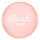 Brunch Lady Round Bar Tray | Serving Tray with Handles | 13.5" Diameter Bar Trays with Cute Sayings  | Decorative Serving Large Kitchen Bar Trays