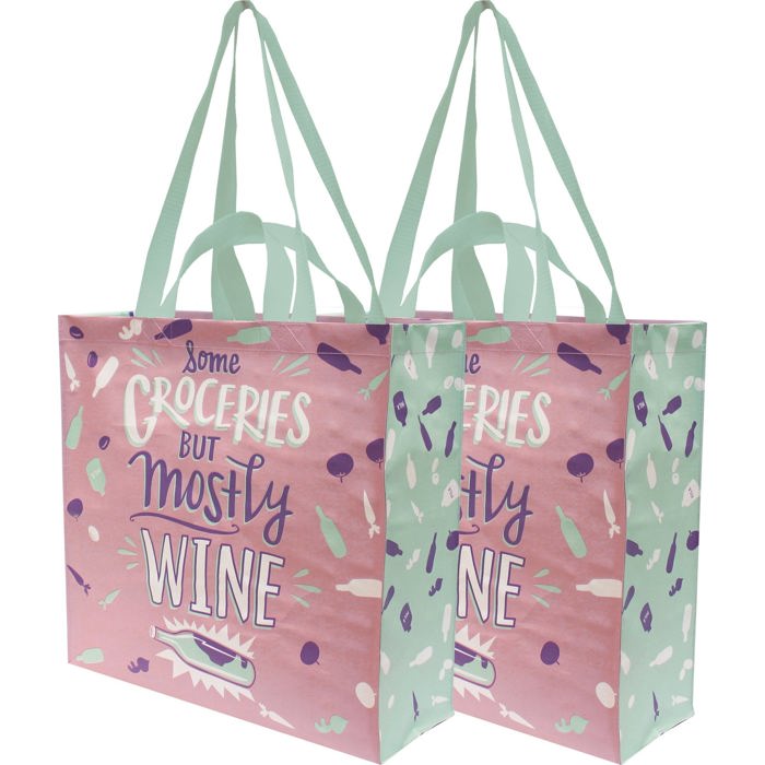 Large Market Shopper Totes with Cute Designs and Sayings | Daily Shopping Storage Bag