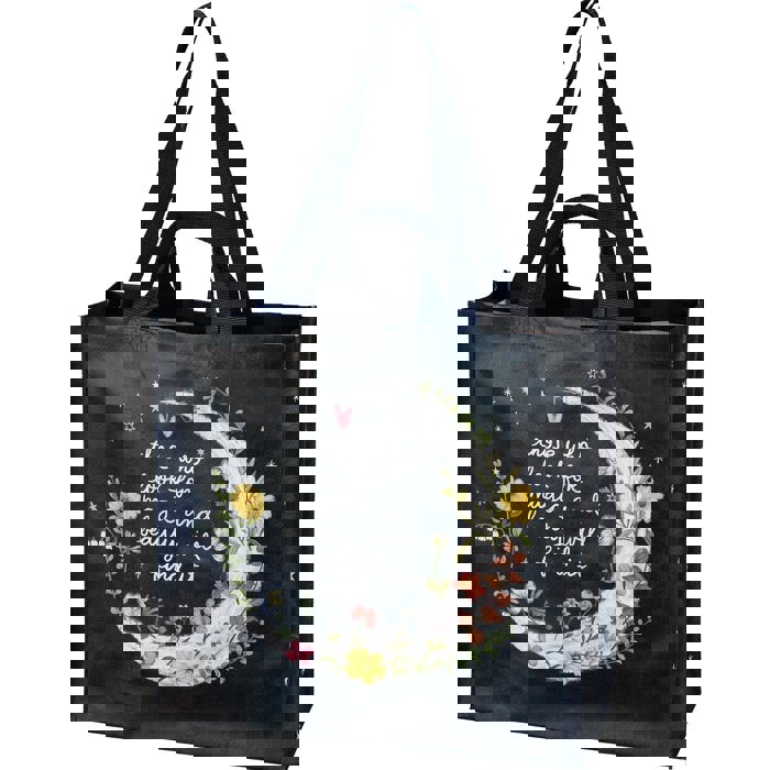 Large Market Shopper Totes with Cute Designs and Sayings | Daily Shopping Storage Bag