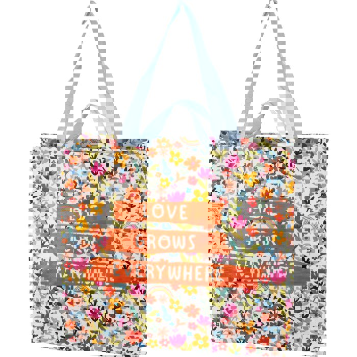 Large Market Shopper Totes with Cute Designs and Sayings | Daily Shopping Storage Bag