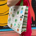 Indoor Plants Market Tote Bag |  Daily Shopping Storage Bag | 15.50" x 15.25" x 6" Large Market Shopper Totes with Cute Designs and Sayings | Daily Shopping Storage Bag