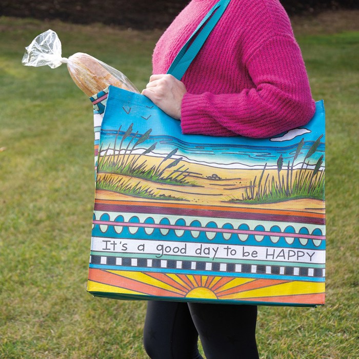 Large Market Shopper Totes with Cute Designs and Sayings | Daily Shopping Storage Bag