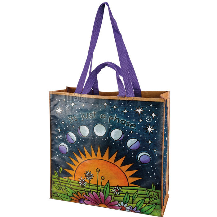 Large Market Shopper Totes with Cute Designs and Sayings | Daily Shopping Storage Bag