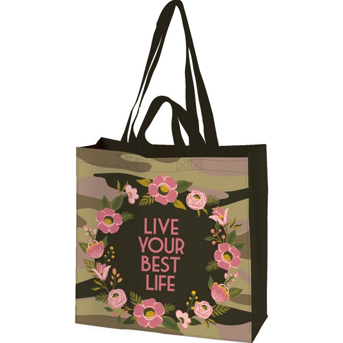 Large Market Shopper Totes with Cute Designs and Sayings | Daily Shopping Storage Bag