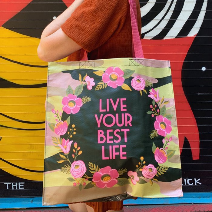 Large Market Shopper Totes with Cute Designs and Sayings | Daily Shopping Storage Bag