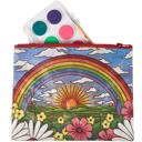 Rainbow and Sunrise Double-sided Zipper Pouch | Recycled Material Wallet Organizer | 9.50" x 7" Recycled Material Pencil or Makeup Bag and Coin Purses with Sayings: Gnomes, Rainbow, She Believed She Could So She Did