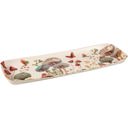 Mushroom Study Long Bamboo Tray | Rectangular Serving Dish Tray | 17.25" x 6.50" Mushroom Trays and Trivets | Kitchen Tools & Essentials | Housewarming Gift