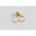 Retro '80s-'90s Dual Happy Face Charm Earrings in White | Gift for Her Fashion Jewelry Happy Face Earrings and Necklaces | Retro 80's | Fun Gift for Her Fashion Jewelry y2K 90s Gen Z 