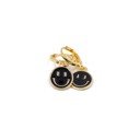 Retro '80s-'90s Dual Happy Face Charm Earrings in Black | Gift for Her Fashion Jewelry Happy Face Earrings and Necklaces | Retro 80's | Fun Gift for Her Fashion Jewelry y2K 90s Gen Z 