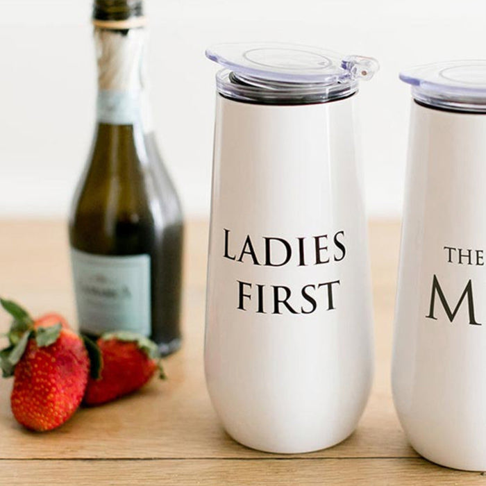 Stainless Steel Champagne Tumblers with Lids | Stainless Steel To-Go Cup