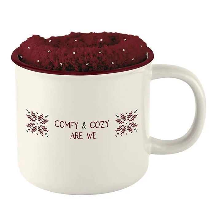 Giftable Mug and Cozy Sock Set  | Gift for  Holiday and Coffee Lovers - 3 Styles Available 