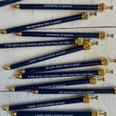 Moments of Genius Navy Blue Crown Pen Set of 12 | Giftable Quote Pens | Novelty Office Desk Supplies Crown Pens Set of 12 | Giftable Pens | Novelty Office Desk Supplies