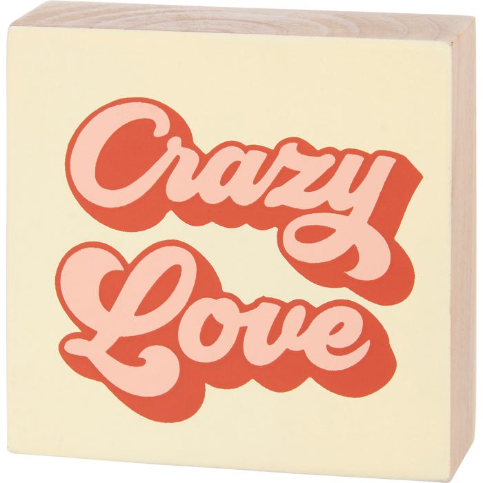 Groovy '70s Theme Wall and Hanging Decor | Retro Wooden Block Sign