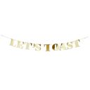 Let's Toast Paper Garland Banner | Reusable Party Decor |  6ft Long Party Paper Garland Banner |  Reusable Party Decor