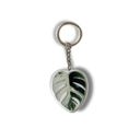 Green and White Leaf Leaf Acrylic Keychain | 6 Illustrated Styles | Double-Sided Design