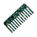 Marbled and Patterned Comb in Deep Emerald | Packs Flat in Handbag Marbled and Patterned Combs | Packs Flat in Handbag |  Hair Accessories