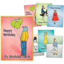 Set of 6 Strange Friends Birthday Greeting Card Box   |  Funny Birthday Card Birthday or Thank You Funny Greeting Card Box Set | Set of 6 | Cute Message Card Sets