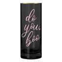 Do You Boo Collins Glass in Black and Gold | Cocktail Drinkware | 17 oz Collins Cocktails Glass | Liquor Glass Barware Gift for Her