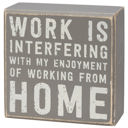 Home Office Gray Box Sign Set | Co-worker Gifts | 4" x 4" | Gift for Her Box Sign Set | Wall Desk Display Gift Set | 4" x 4" | Gift for Her