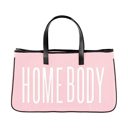 Homebody Large Canvas Rectangular Totes - Cabana Life, Babe, Homebody, I Do It For Me | Genuine Leather Handles