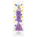 Purple Boho Macrame Keychains in 4 Colors | Tasseled Key Ring Bag Purse Charm | 6.75"