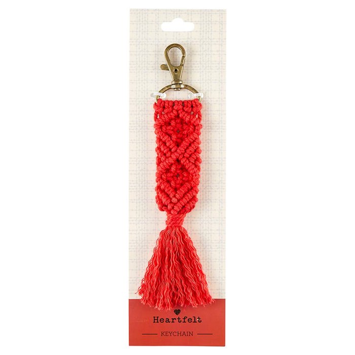 Boho Macrame Keychains in 4 Colors | Tasseled Key Ring Bag Purse Charm | 6.75"