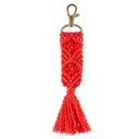 Red Boho Macrame Keychains in 4 Colors | Tasseled Key Ring Bag Purse Charm | 6.75"