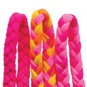 3 Pack Party Girl Braided Rope Stretch Workout Headband Packs and Singles