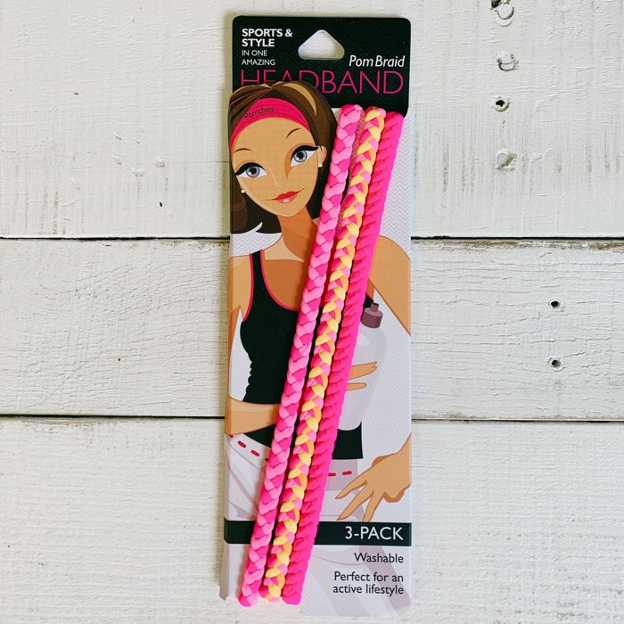 Braided Rope Stretch Workout Headband Packs and Singles