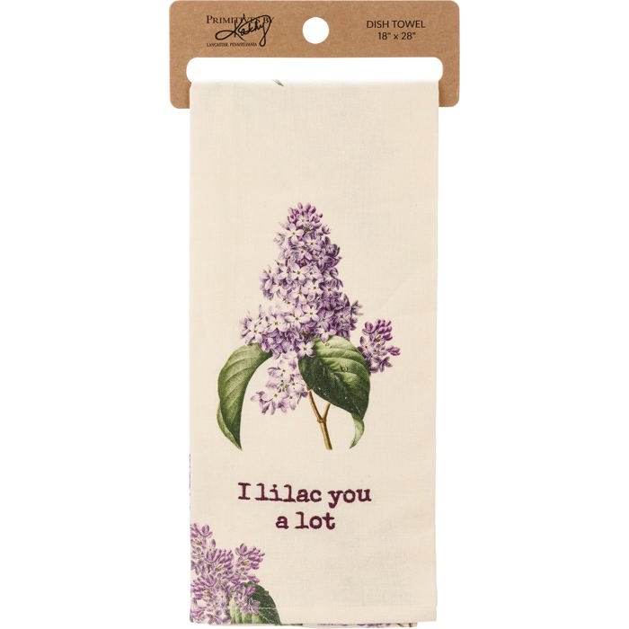 Flower Pun Embroidered Tea and Dish Towels | Novelty Kitchen Hand Towels