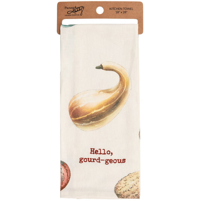 Fruit and Vegetable Puns Embroidered Tea and Dish Towels | Funny Kitchen Hand Towels