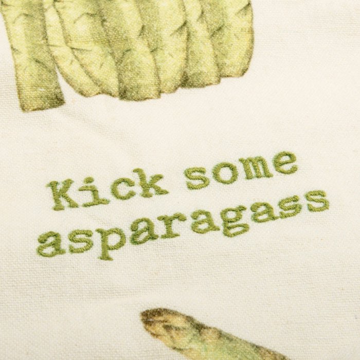 Fruit and Vegetable Puns Embroidered Tea and Dish Towels | Funny Kitchen Hand Towels