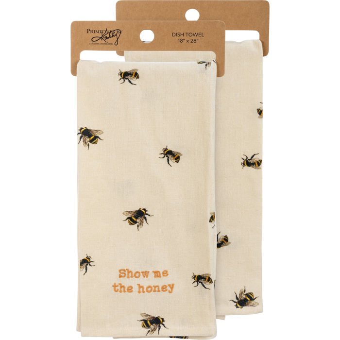 Animal Puns Embroidered Tea and Dish Towels | Linen Novelty Kitchen Towels