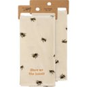 Show Me The Honey Honeybee Animal Puns Embroidered Tea and Dish Towels | Linen Novelty Kitchen Towels