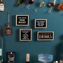 I Quit Drinking For Good Mini Box Sign | Wooden Bar Sign Decor | 4" x 3" Cute and Funny Graphic Wooden Box Signs with Sayings for Gallery Walls