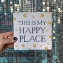 This Is My Happy Place Watercolor Box Sign | Home Wooden Sign Decor Display | 6" x 6" Cute and Funny Graphic Wooden Box Signs with Sayings for Gallery Walls