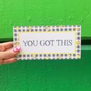 You Got This Watercolor Box Sign | Motivational Wooden Sign Decor Display | 8" x 4" Cute and Funny Graphic Wooden Box Signs with Sayings for Gallery Walls