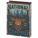 National Park Camping Book Box | Decorative Vintage Book Shaped Storage Stash Trinket Boxes Vintage Book Box Stash Trinket Storage | Decorative Book-Shaped Storage