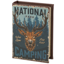 National Park Camping Book Box | Decorative Vintage Book Shaped Storage Stash Trinket Boxes Vintage Book Box Stash Trinket Storage | Decorative Book-Shaped Storage