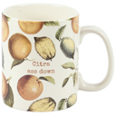 Citra Ass Down Mug in Citrus Vintage Design | Stoneware Coffee Tea Cup | 20 oz I'm Not Sleeping.  I'm Just Resting Eyes Signature Mug | Stoneware Tea Coffee Cup | 17oz