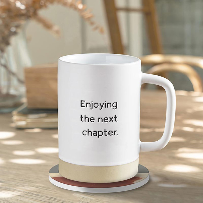 Who Cares I'm Retired Dip-Glazed Stoneware Mug | Coffee Tea Cup | 17oz.