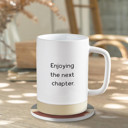 Enjoying the Next Chapter Who Cares I'm Retired Dip-Glazed Stoneware Mug | Coffee Tea Cup | 17oz.