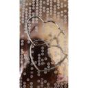 Silver Heart Hoop Earrings Silver or Gold