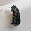 Dark Panther Velvet Claws Squirrel Holding Acorn Hair Claw